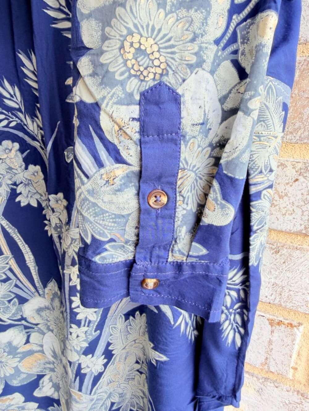 PILCRO Long Sleeve Button Up Floral The Romy Relaxed Shirt Women's Size L - Picture 8 of 9